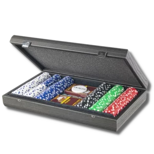 Mallette de Poker artisanale en Bois noir