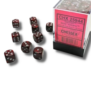 Chessex boîte de 36 D6 - Speckled - Silver Volcano